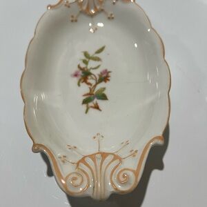 Antique Haviland Limoges small tray in the "Moss Rose" pattern. 1800’s